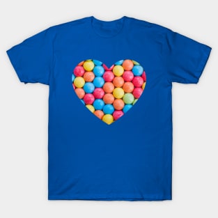 Sweet and Sour Candy Sugar Tarts Photo Heart T-Shirt